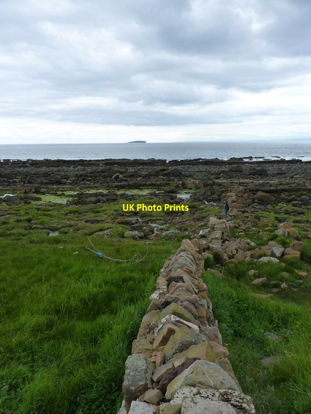 Photo 6"x4" A drystone wall and shoreline near Caiplie farm Anstruther Easter c2012
