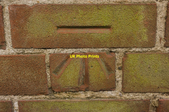 Photo 6"x4" Cut Bench Mark, London Road Cemetery Coalville c2012