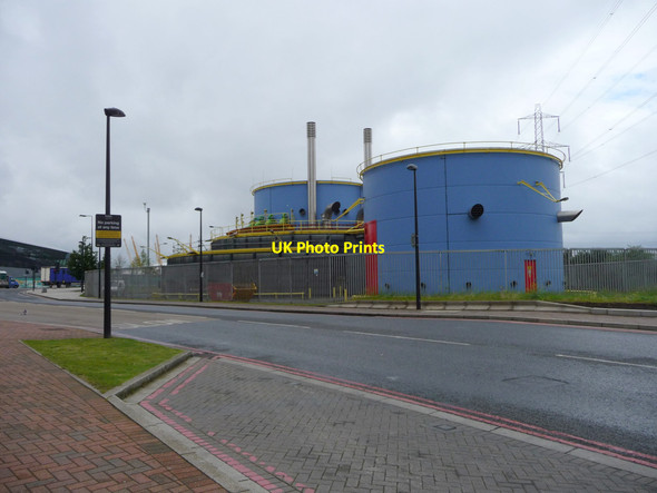 Photo 6"x4" Roadway near Royal Victoria Dock Station Canning Town c2012