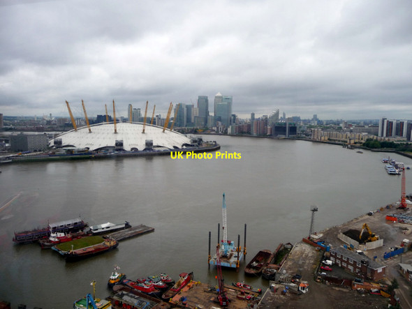 Photo 6"x4" O2 Centre from Cable Car across The Thames Poplar\/TQ3780 c2012