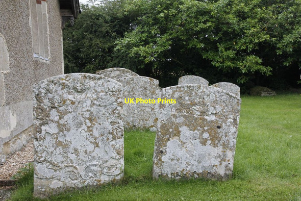 Photo 6"x4" Old headstones Berrick Salome c2012