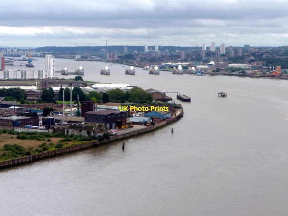 Photo 6"x4" River Thames from the Cable Car at Royal Victoria Dock Greenwich\/TQ3977 c2012