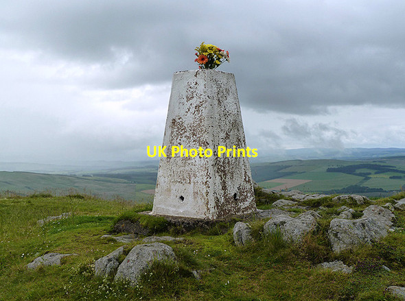 Photo 6"x4" The triangulation pillar on Rubers Law Whitriggs\/NT5615 c2012