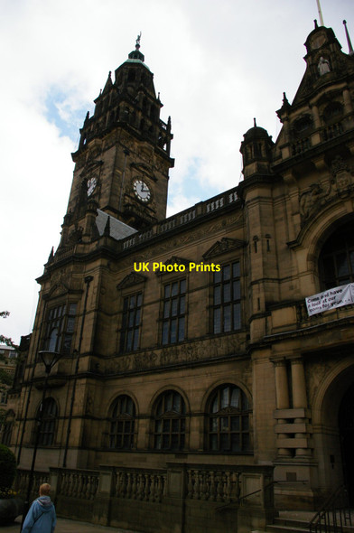 Photo 6"x4" Sheffield Town Hall: clock tower Sheffield\/SK3587 c2012