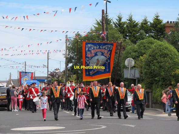 Photo 6"x4" Banner of the Brunswick LOL No 170 at Kilkeel on the Twelfth Kilkeel c2012