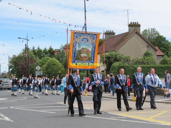 Photo 6"x4" Banner of the Ballymartin Guiding Star of Freedom LOL No 1456 Kilkeel c2012