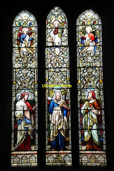 Photo 6"x4" Stained glass window, Swalcliffe church Swalcliffe c2012