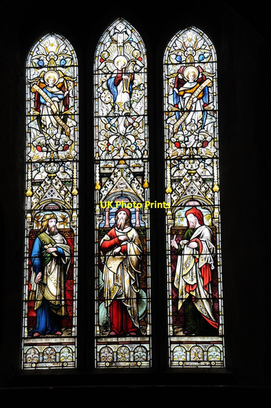 Photo 6"x4" Stained glass window, Swalcliffe church Swalcliffe c2012 P1