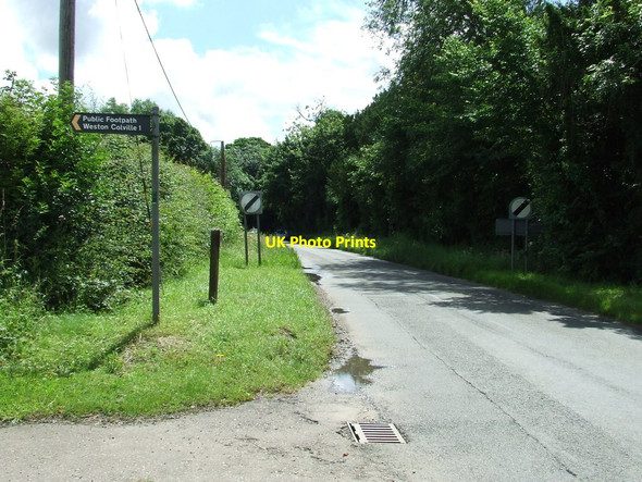 Photo 6"x4" Footpath Sign West Wratting c2012