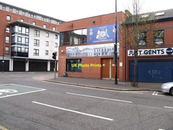 Photo 6"x4" Sandy Row's Glasgow Rangers Supporters Club on the corner of Donegall Road Belfast c2012