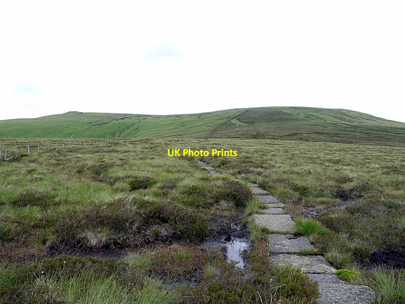 Photo 6"x4" Pennine Way north-east from Score Head Crookedsike Head c2012