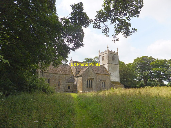 Photo 6"x4" Beverston Church from the north Beverston c2012