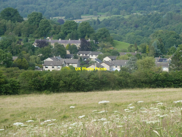 Photo 6"x4" Field and part of Calver village Calver c2012