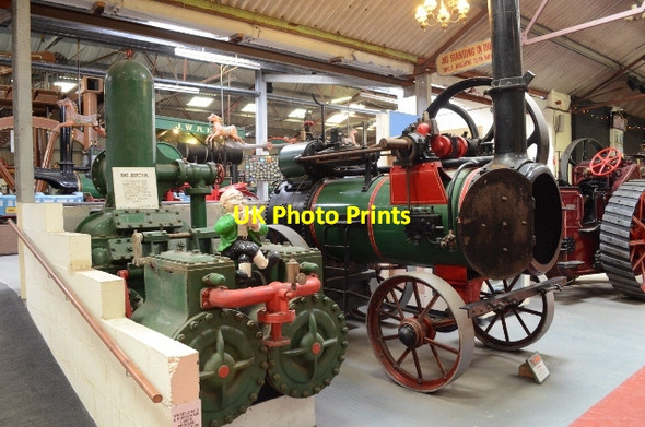 Photo 6"x4" Big Bertha and a Portable Engine Buckenham c2012