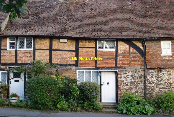 Photo 6"x4" Timber-framed cottages in Detillens Lane, Limpsfield Limpsfield c2012