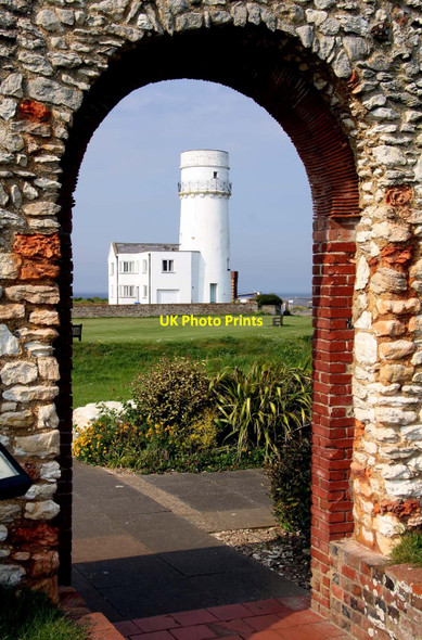 Photo 6"x4" Old Hunstanton Lighthouse through the archway Hunstanton c2012