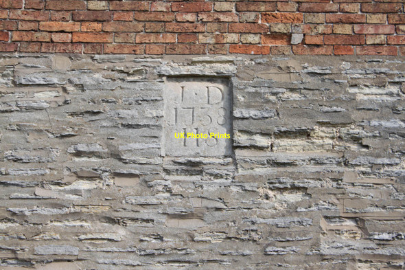 Photo 6"x4" Date stone, 'The White House' North Scarle c2012