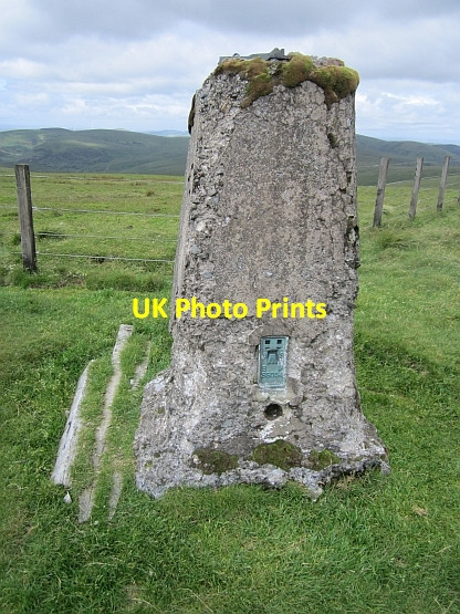 Photo 6"x4" Coomb Dod triangulation pillar Glenbreck c2012