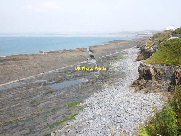 Photo 6"x4" Rocky beach and pipeline, below Kipling Tors Northam\/SS4429 c2012