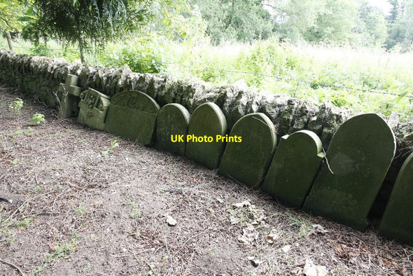 Photo 6"x4" In a line along the wall Lechlade on Thames c2012
