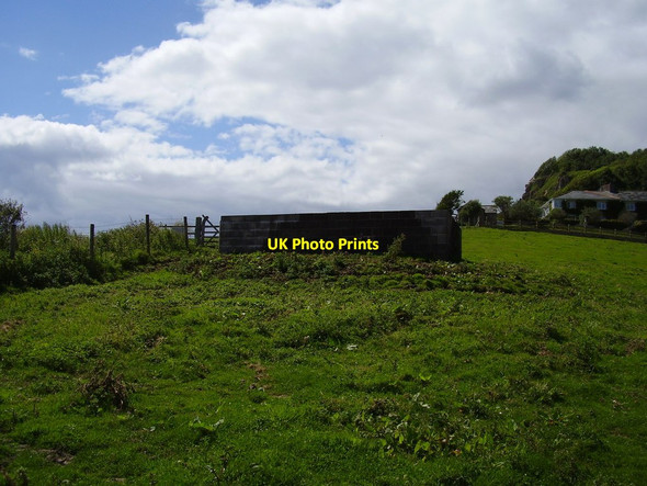 Photo 6"x4" Pillbox at Branscombe Mouth Vicarage c2012