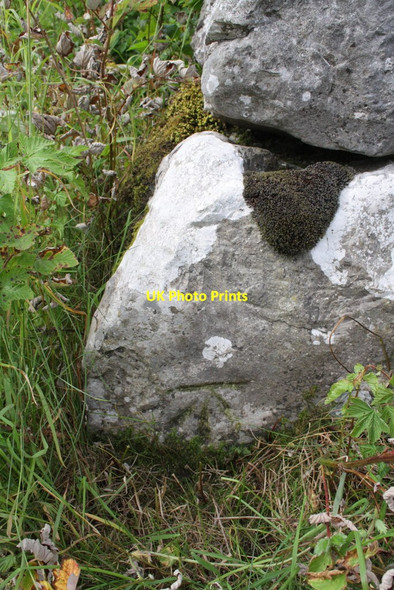 Photo 6"x4" Benchmark on wall stone on North side of Stubbing Lane Hubberholme c2012