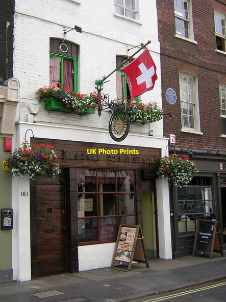 Photo 6"x4" Swiss restaurant, Wardour St, Soho W1 London c2012