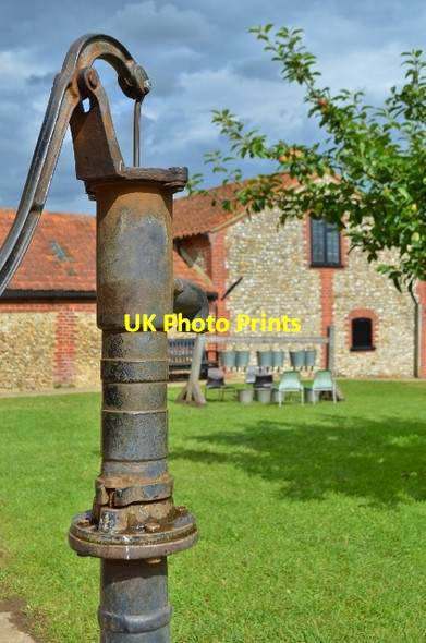 Photo 6"x4" Handpump at Chapel Farm Beetley c2012