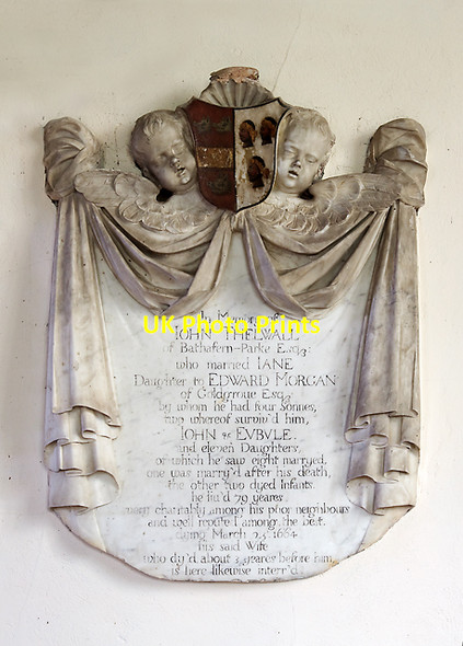 Photo 6"x4" St Meugan's church, Llanrhydd - monument to John Thelwall Ruthin\/Rhuthun c2012
