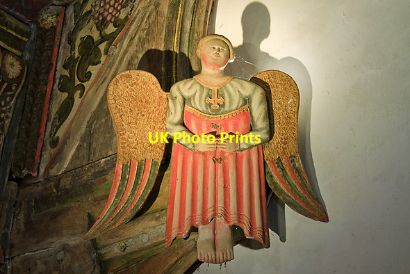 Photo 6"x4" Rug Chapel, Corwen - interior (4) detail Corwen c2012