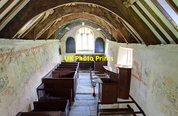 Photo 6"x4" All Saints church, Llangar - interior (4) Corwen c2012
