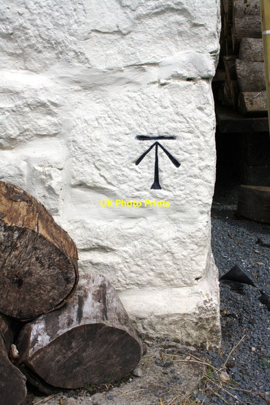 Photo 6"x4" 19th century benchmark on Bridge End Cottage Stone House\/SD7785 c2012