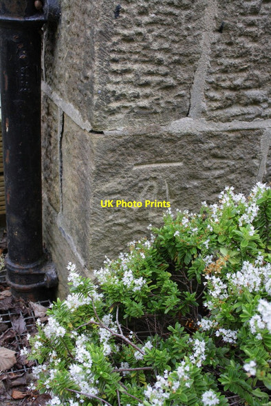 Photo 6"x4" Benchmark on Lady Lane Park School Nursery Bingley\/SE1139 c2012