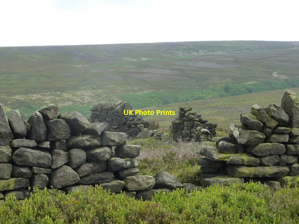 Photo 6"x4" Old walls on Broomhead Moor Wigtwizzle c2012