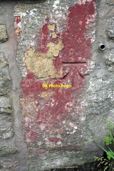 Photo 6"x4" Benchmark on 'Peggy Garth', Westfield Lane Newbiggin\/SD9985 c2012