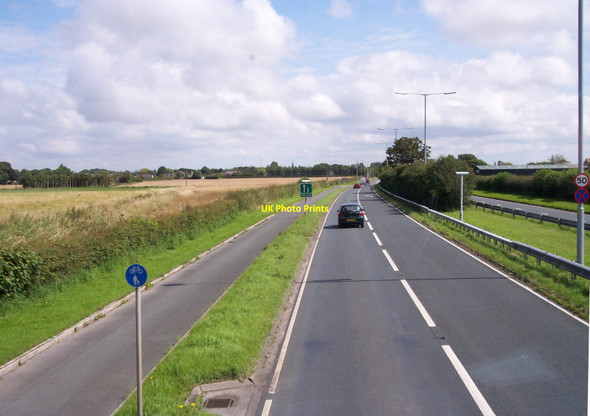 Photo 6"x4" Warning of lane reduction on the A565 at Holmes Holmes\/SD4318 c2012