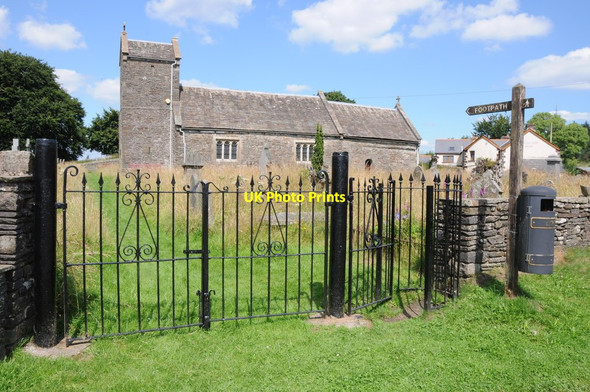 Photo 6"x4" Gate to St Illtyd church Brynithel c2012