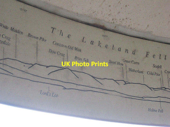 Photo 6"x4" Toposcope, Scout Scar Brigsteer c2012