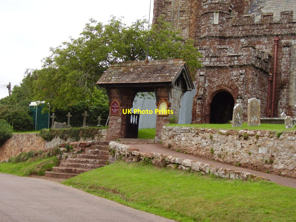 Photo 6"x4" St Andrew's church lych gate Kenn\/SX9285 c2012