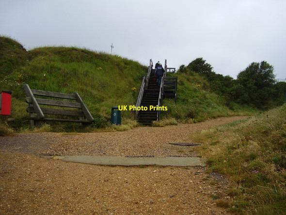 Photo 6"x4" Steps off the beach Barton on Sea c2012