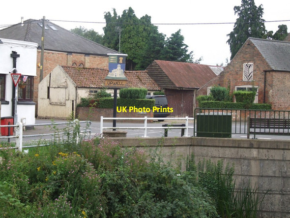 Photo 6"x4" Village Sign. Outwell c2012