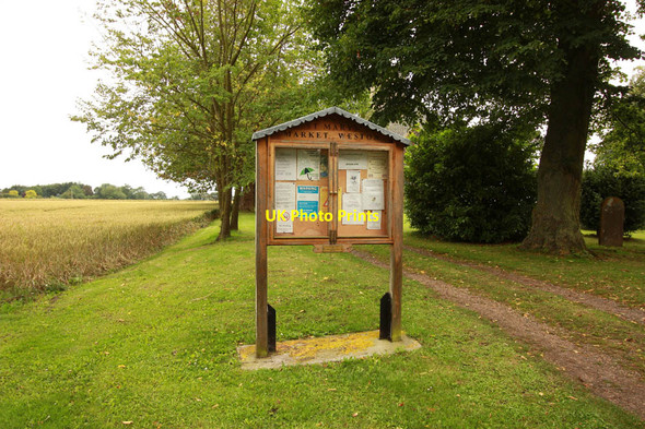 Photo 6"x4" St Mary, Market Weston - Notice board Hopton\/TL9979 c2012