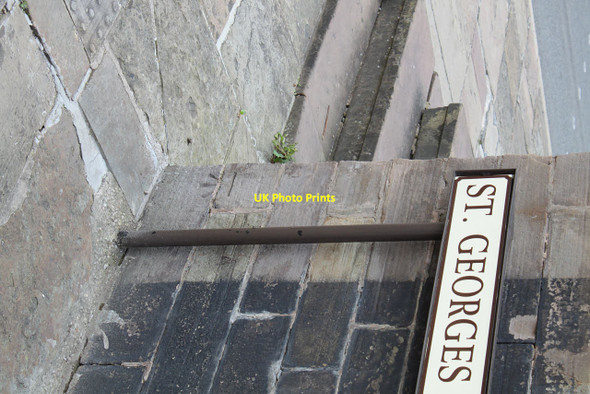 Photo 6"x4" Bench mark, St George's Road  Bolton\/SD7108 c2012
