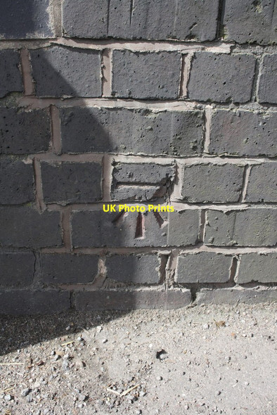 Photo 6"x4" Cut mark on railway bridge parapet, Burton Road Melton Mowbray c2012