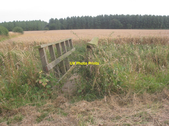 Photo 6"x4" Footbridge on the path to Barnoldby le Beck Barnoldby le Beck c2012