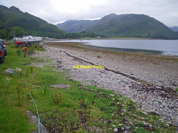 Photo 6"x4" Expansive shingle beach along Camas Ban at Arnisdale Arnisdale c2012