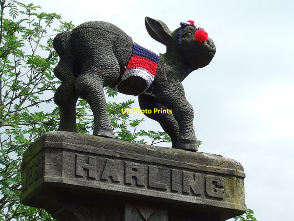 Photo 6"x4" Village Sign East Harling c2012