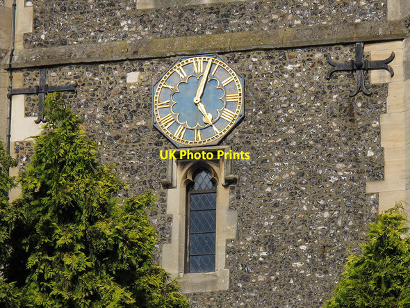 Photo 6"x4" Clock of St Mary, Beddington Wallington\/TQ2964 c2012