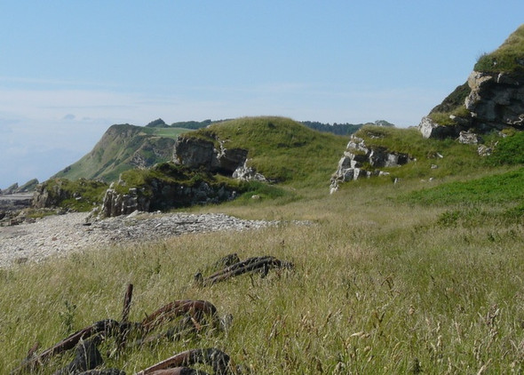 Photo 6"x4" Old anchors at Tarrel Cove Toulvaddie c2008