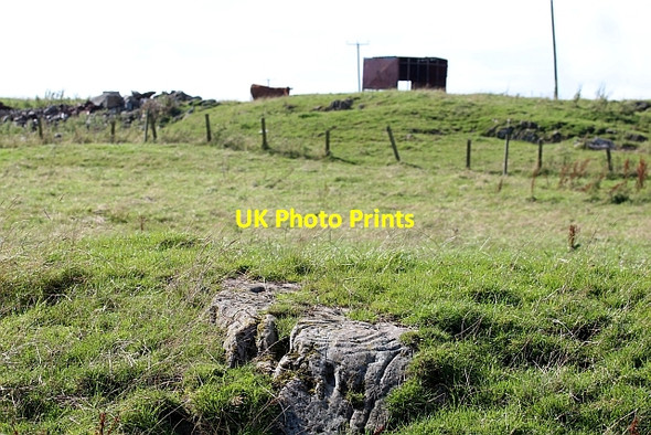 Photo 6"x4" Cup & Ring marked stone, North Balfern, Kirkinner Kirkinner c2012